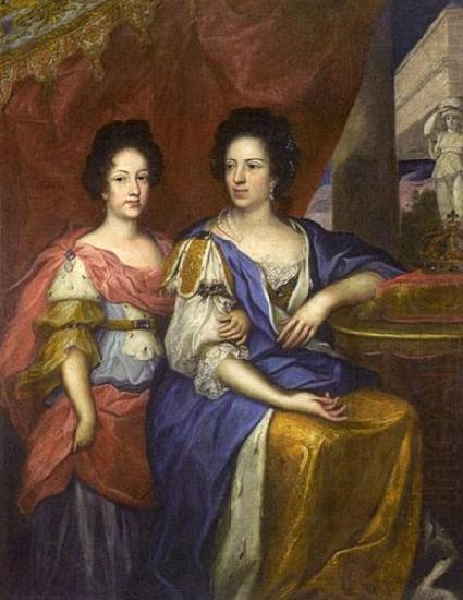 Jerzy Siemiginowski-Eleuter Portrait of Maria Kazimiera with her daughter Teresa Kunegunda. china oil painting image